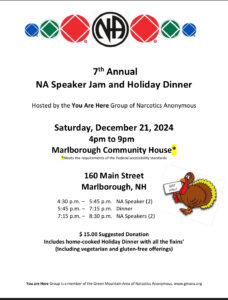 7th Annual Speaker Jam and Holiday Dinner @ Marlborough Community House | Marlborough | New Hampshire | United States